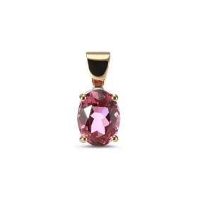  Pendentif Or Jaune 750 Tourmaline Rose Ovale 8x6mm Tourmaline ovale 8x6mm (1.15 carat) Dimensions du pendentif (bélière i...