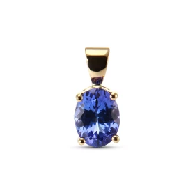  Pendentif Or jaune serti d une Tanzanite Ovale 8x6mm Tanzanite qualité AAA Dimensions du pendentif (bélière incluse) : 14...