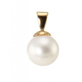 Pendentif Perle culture d eau douce 10mm montée sur Or Jaune 750 Perle d eau douce culture 10mm diamètre Dimensions du pen...
