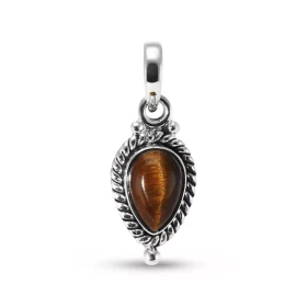 Pendentif Vintage Argent 925 Oeil tigre Poire 9x6mm Cabochon Pendentif Argent 925 Oeil tigre Ce pendentif est serti d une ...