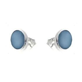 Bleue Boucles d oreilles Argent 925 Nacre Bleue Dimensions du motif : 11 x 9mm 