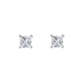Puces d oreilles Argent Oxydes zirconium Carrés 5mm Paire boucles d oreilles Argent 925 rhodié Oxydes zirconium Pierres ca...