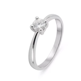  Solitaire Or Blanc 750 Diamant 0.30 carat Pierre ronde 4.7mm diamètre Poids Diamant : 0,30 carat - Couleur : G - Pureté :...