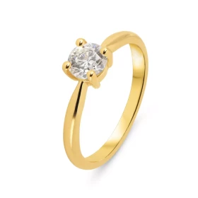  Solitaire Or Jaune 750 Diamant 0.60 carat Pierre ronde 5.4mm diamètre Poids Diamant : 0,60 carat - Couleur : L - Pureté :...