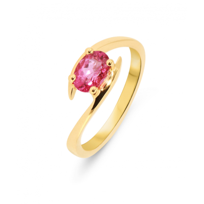 bague or et tourmaline rose bague or et tourmaline rose
