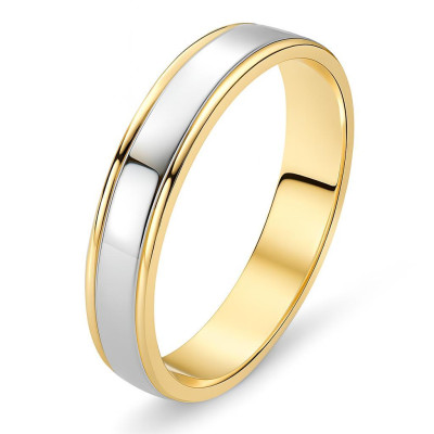Alliance bicolore Or 750 - 4.5mm