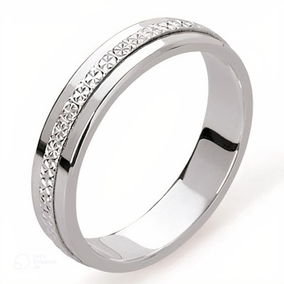 Alliance Or Blanc Diamantée