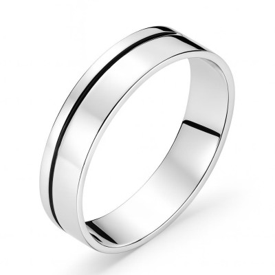Alliance Or Blanc homme moderne - 5mm