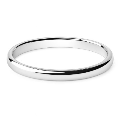 Alliance Or Blanc Jonc Parisien 2mm