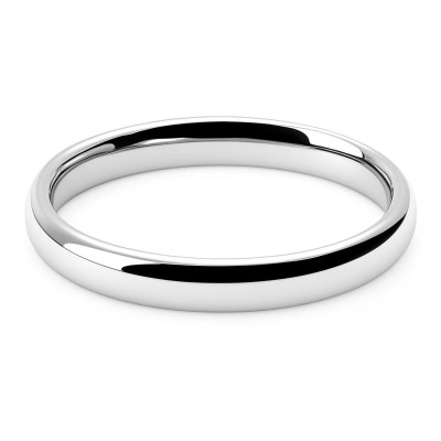 Alliance Or Blanc Jonc Parisien 3mm