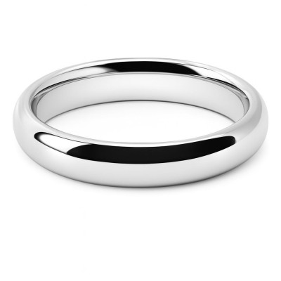 Alliance Or Blanc Jonc Parisien 4mm
