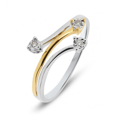 Bague 2 Ors Diamant (0.03ct)