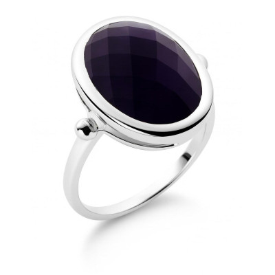Bague Améthyste Ovale taille Dome 14x12mm