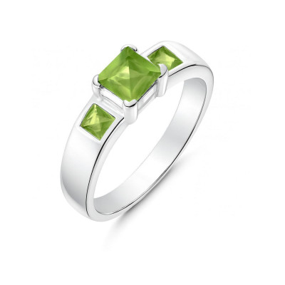 Bague Argent  3 Péridots