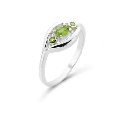 Bague Argent 3 Peridots