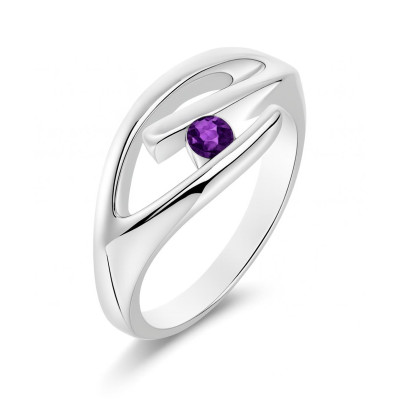 Bague Argent 925 Améthyste 3.5mm