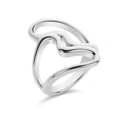 Bague Argent 925 coeurs entrelacés