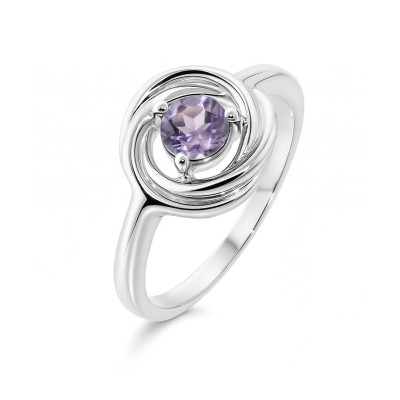 Bague Argent 925 et Améthyste Ronde 5mm