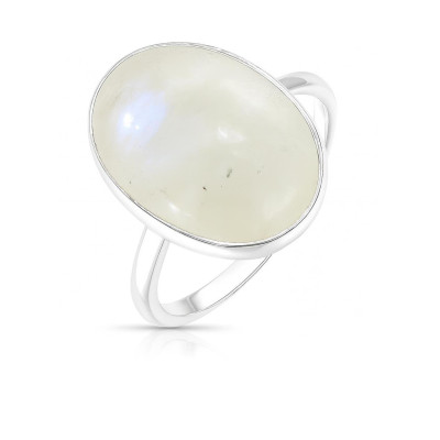 Bague Argent 925 Labradorite Cabochon Ovale 16x12mm