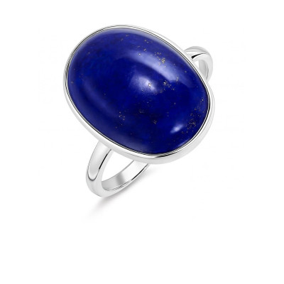 Bague Argent 925 Lapis Lazuli Cabochon Ovale 16x12mm