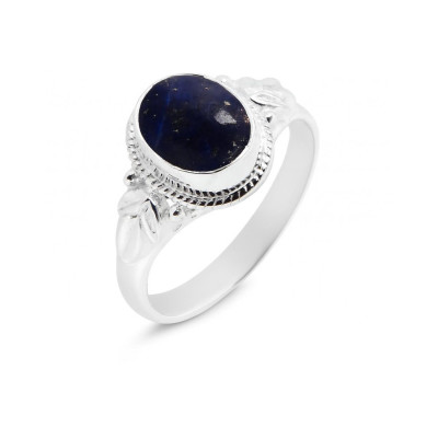 Bague Argent 925 Lapis Lazuli Ovale 9x7mm