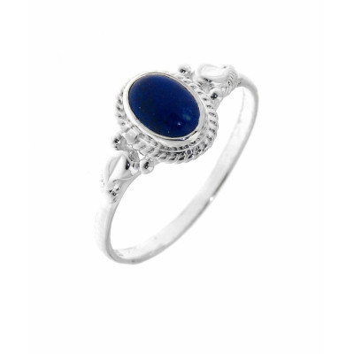 bague argent lapis