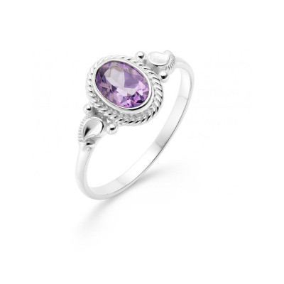 Bague Argent Améthyste Ovale 7x5mm