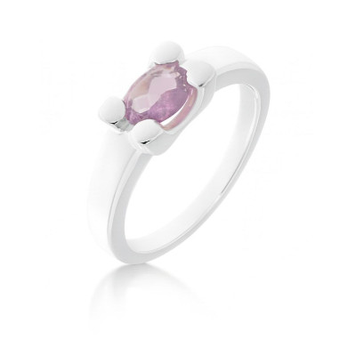 Bague Argent Améthyste Ovale 7x5mm