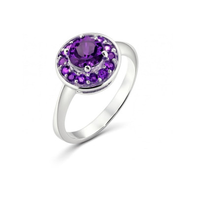 Bague Argent  Améthyste Style Marquise