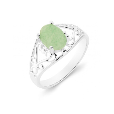 Bague Argent Arabesques et  Aventurine