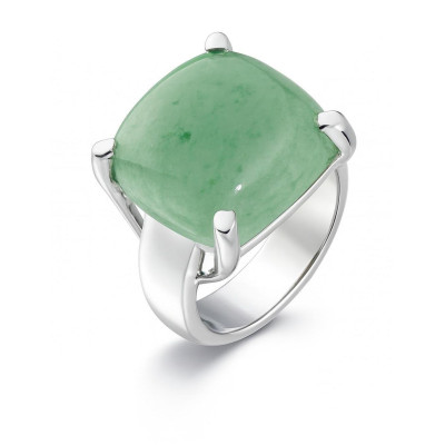 Bague Argent  Aventurine Coussin 16mm