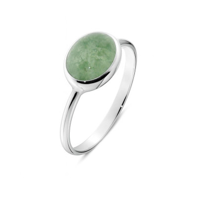 Bague Argent Aventurine Ovale 9x7mm