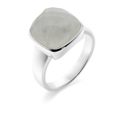 Bague Argent Labradorite Coussin 12mm