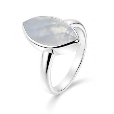 Bague Argent Labradorite Navette 15x8mm
