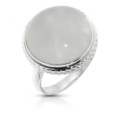 Bague Argent Labradorite Ronde 15mm