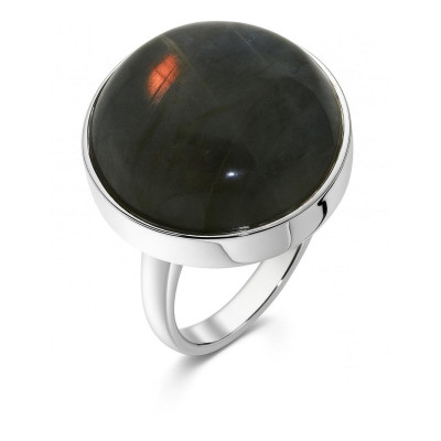 Bague Argent Labradorite Ronde 20mm