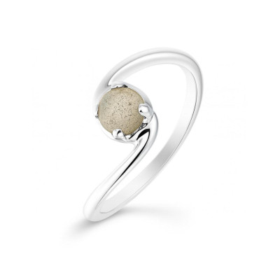 Bague Argent Labradorite Ronde 5mm