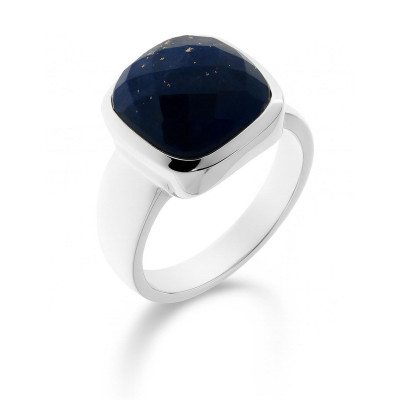 Bague Argent Lapis Lazuli Coussin 12mm