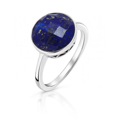 Bague Argent Lapis Lazuli Rond 12mm