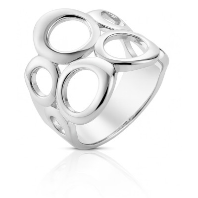 Bague Argent Motifs ronds
