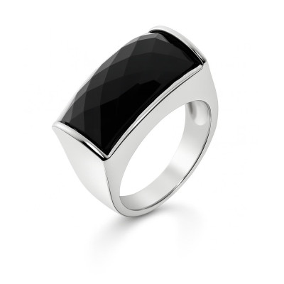 Bague Argent Oxyde de Zirconium Noir