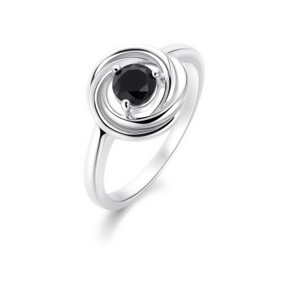 Bague Argent Oxyde de Zirconium Noir