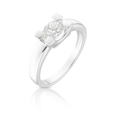 Bague Argent Oxyde de Zirconium Ovale 7x5mm 