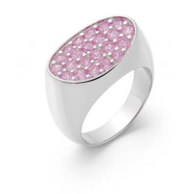 Bague Argent Oxyde de Zirconium Rose