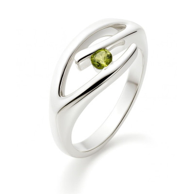 Bague Argent Péridot 3.5mm