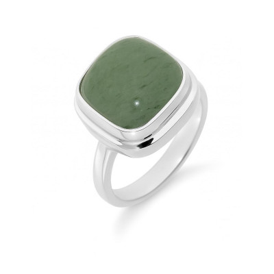 Bague Aventurine Coussin 12mm en Argent