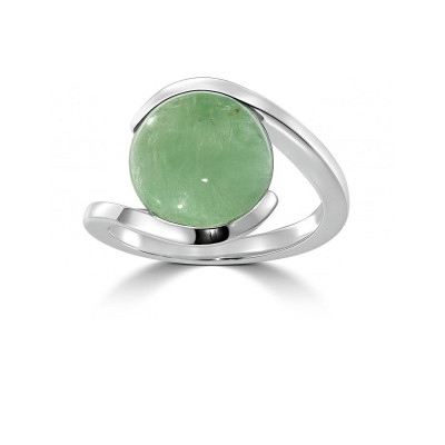 Bague Aventurine Moderne Cabochon Rond 12mm