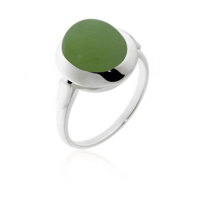 Bague Aventurine Ovale 12x10mm Argent