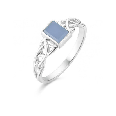 Bague Calcedoine Argent Motif celtique