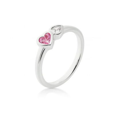 Bague Coeur Argent Oxyde de Zirconium